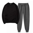 thumbnail image 2 of Besolor Ensembles 2 Pcs pour Femmes Survêtements Décontractés Chandail à Col Rond et Pantalon de Jogging Ensembles d'Entraînement Survêtements, 2 of 5