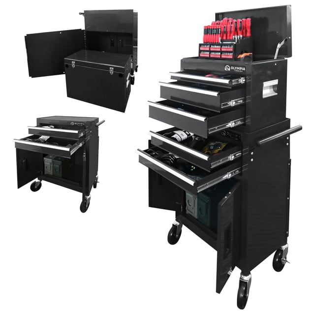 Olympia Tools Armoire à Outils Roulante de 20 Pouces avec 5 Tiroirs, Rangement Verrouillable