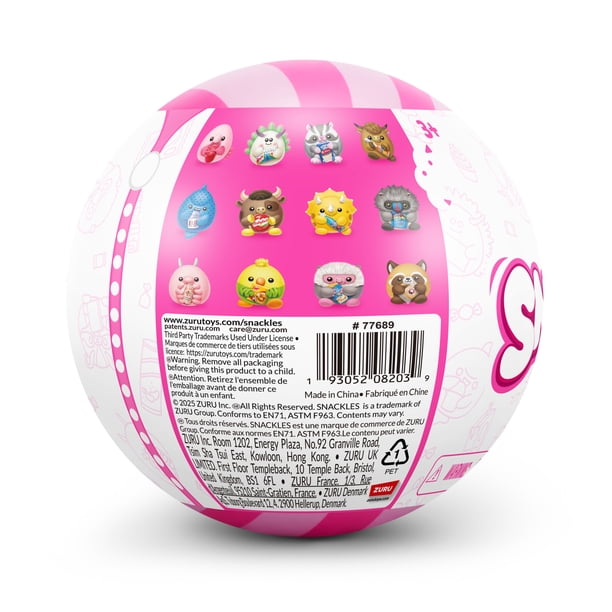 Snackles Licensed Series 3 5-inch Plush by ZURU, Plush with