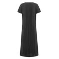 thumbnail image 3 of Robe Midi Décontractée à Manches Courtes et Manches Courtes pour Femmes, 3 of 4