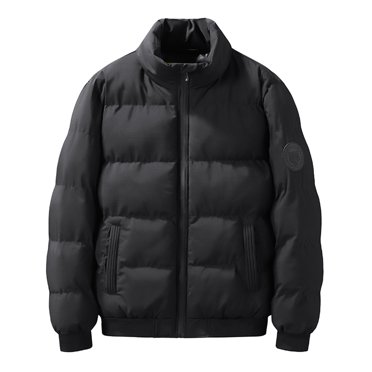 RKSTN Puffer Jacket Men Solid Color Stand-up Collar winter Warm Down Jacket Casual Long Sleeve Cotton Padded jacket with Pockets
