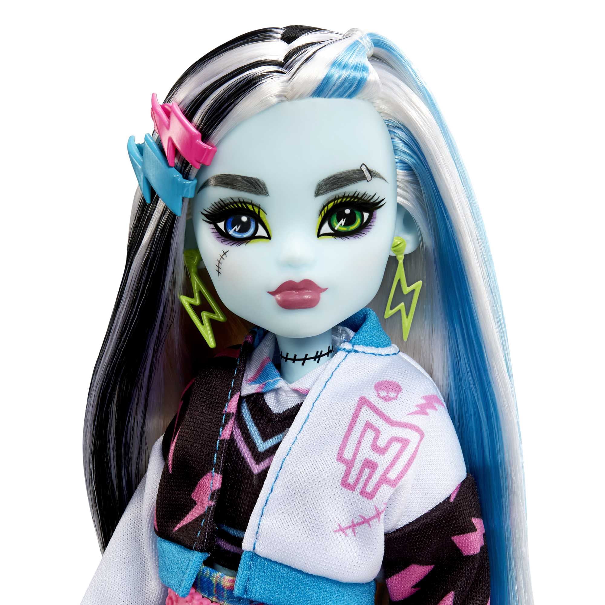 Monster High Doll, Frankie Stein with Pet, Blue and Black Streaked Hair