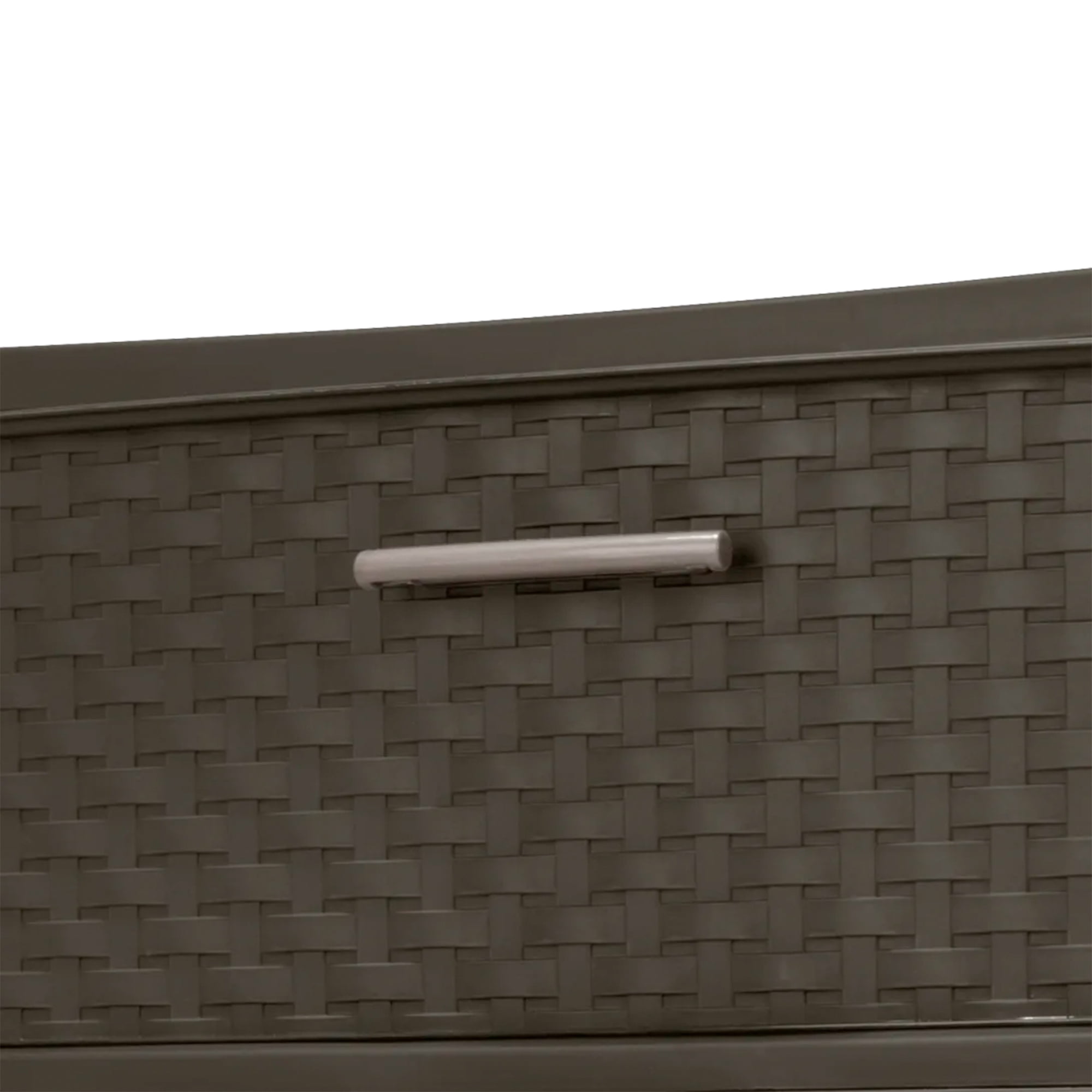 Sterilite 3 Drawer Wide Storage Tower, Plastic Weave Home Organizer, Espresso