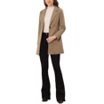 thumbnail image 2 of INSPIRE CHIC Manteau Long Classique pour Femme à Revers Cranté, Manches Longues, P Brun Clair, 2 of 7