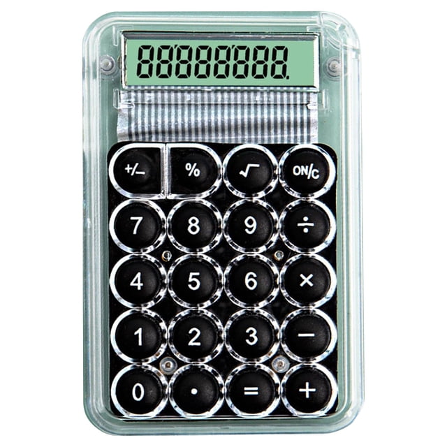 Mechanical Calculator 8 Digit LCD Display Handheld for Office