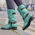 thumbnail image 2 of jovati Womens Winter Warm Suede Rope Ethnic Wind Boots Low Heel Side Zipper Boots, 2 of 9