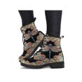 thumbnail image 1 of UKAP Bottes en Cuir pour Femmes, Bottillons Courts à Motif Floral, à Lacets, Bottines de Travail, Imperméables, Libellule 6.5, 1 of 4