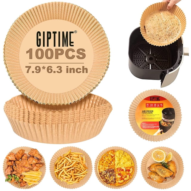 100 Pcs Doublure en Papier Jetable pour Friteuse à Air Chaud, Doublures Jetables Antiadhésives pour Friteuse à Air, Papier Cuisson pour Friteuse à Air Résistant à l'Huile, Imperméable, Papier Parchemin pour Cuisson Rôtissage Micro-Ondes,7.9 Pouces*6.3 Pouces