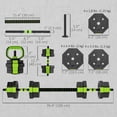 thumbnail image 3 of Soozier 6-in-1 Adjustable Dumbbell Set, 44lbs Free Weights Set, Green, 3 of 10