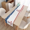 thumbnail image 1 of Drapeau de Table pour la Fête de l'Indépendance avec Nappe en Lin Antidérapante et Résistante à la Chaleur, Chemin de Table Décoratif, Tapis pour Table à Manger, 1 of 8