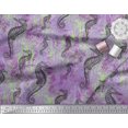 thumbnail image 3 of Soimoi Viscose Chiffon Fabric Texture & Sea Horse Ocean Printed Fabric 1 Yard 42 Inch Wide, 3 of 3