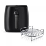 (Open Box) Philips HD9622/96 Viva Collection Air Fryer with Double Layer Rack (Black)