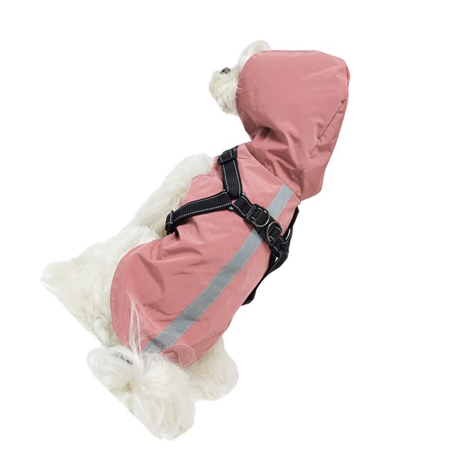 Xingzhi Polyester Easy To Clean And Maintain Lightweight And Breathable Dog Raincoat Is All Weather Stylish pink 3XL