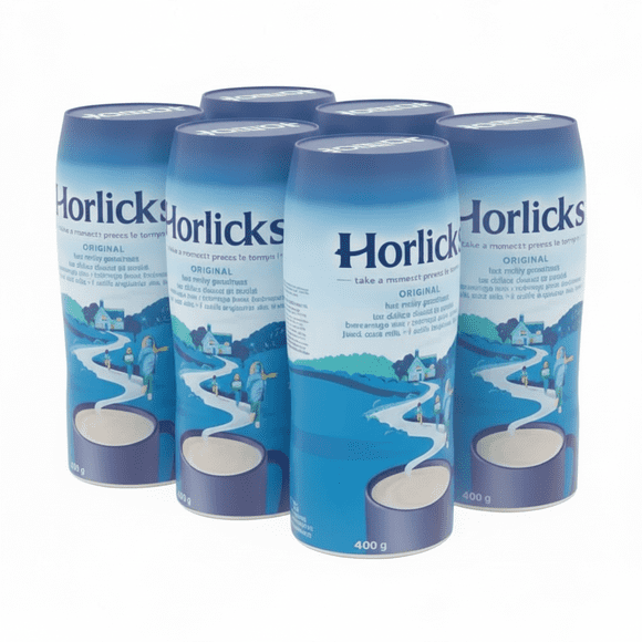 Horlicks Original Malted Health Drink 400g, Pack of 6 – Classic Malt-Based Nutritional Beverage