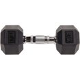 thumbnail image 3 of BalanceFrom Rubber Encased Hex Dumbbells, 15 lbs Pair, Black, 3 of 5
