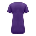 thumbnail image 4 of CEHVOM Fashion Woman V-Neck Short Sleeve Tops T-Shirt Summer Solid Loose Blouse, 4 of 5