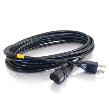 Cordon d'alimentation universel 18 AWG de 15 pi (NEMA 5-15P à IEC320C13)