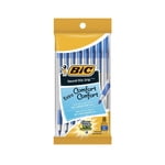 BIC Round Stic Grip Extra Comfort Ballpoint Pen, Medium Point (1.2mm), Blue, Soft Grip For Added Comfort And Control, 8-Count