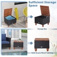 thumbnail image 4 of Gymax 3PCS Patio Rattan Conversation Set Outdoor Furniture Set w/ Navy Cushions, 4 of 7