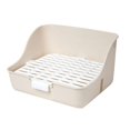 thumbnail image 4 of GROWTH TANK Rabbit Litter Box Detachable Cleaning Potty Trainer Corner Pet Toilet for Guinea White, 4 of 9