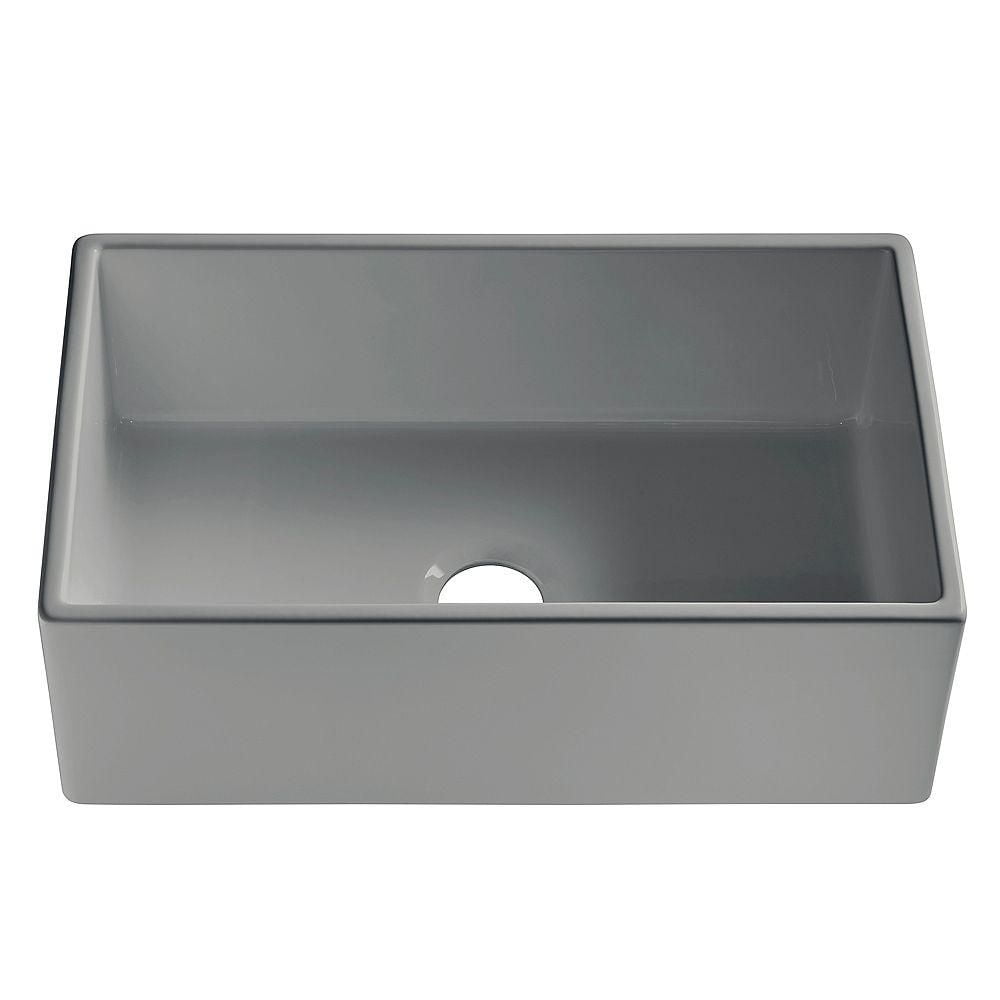American Imaginations 30 po. W Évier de cuisine composite en granit gris approuvé CSA avec 1 bolAI-34578