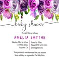 thumbnail image 3 of Darling Souvenir Custom Purple Floral Printed Baby Shower Invitations Girl/ Boy| 10 Personalized Invites With Envelopes 5 x 7, 3 of 3