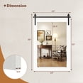 thumbnail image 3 of Gymax Farmhouse Wall Mirror Rustic Wood Frame Barn Door Style Decorative Mirror, 3 of 10