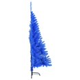 thumbnail image 3 of vidaXL Artificial Half Christmas Tree with Stand Blue 150 cm PVC, 3 of 5