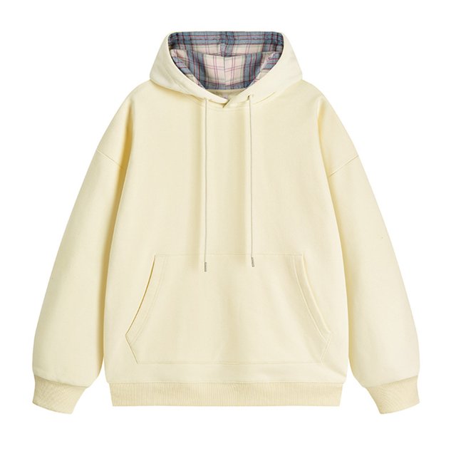 RXIRUCGD Hommes Décontracté Mode Uni Manches Longues Hauts Blouse Chandail à Capuchon Chandails, Beige, Taille : S