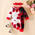 thumbnail image 1 of EDFBUYKRS Barboteuse pour Bébé Multipack Filles Manches Longues Imprimés Floraux Chandail à Enfiler Grenouillère Combinaison Vêtements, 1 of 3