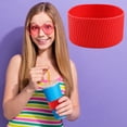 thumbnail image 4 of Dadatutu Manchon en Silicone pour Tasse - Manchon Réutilisable pour Boisson Chaude et Café / Protecteur de Tasse Résistant à la Chaleur, Housse d'Isolation pour Tasse en Verre en Silicone, Manchons de Tasse de 3,1 Pouces de Diamètre pour Boisson Chaude Glacée, Gobelets, 4 of 5