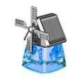 thumbnail image 4 of simhoa Car Air Freshener House with Windmill Ornament Smooth Surfaces Solar Powered Blue, 4 of 8