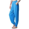 thumbnail image 2 of Dealovy Yoga Pants Womens High Waisted Belly Control Workout Running Sweatpants Solid Color Jogger Trousers, 2 of 5
