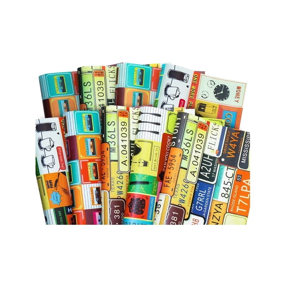 ANZON MORIES 9 Sheets Gift-Wrapping Paper, 3 Patterns, 27.5x17.5”, 3.35 Sq. Ft/Each, Unique Vintage Poster Soft Strong 80 GSM Kraft Paper Roll
