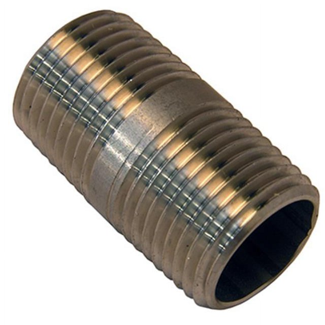 Tétine en Acier Inoxydable, 1/2 Po x Court -32-1803