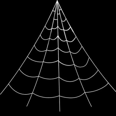 Giant Triangular Halloween Spider Web Decoration Super Fan Party Prop for Wall, Door, and Creepy Prank Setup