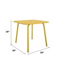 thumbnail image 3 of Novogratz Poolside Gossip Collection, June Square Dining Table, Yellow, 3 of 9