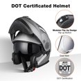 thumbnail image 2 of AHR Casque Modulaire RUN-M3 à Visière Double Complète pour Moto et Vélo, 2 of 9