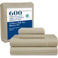 thumbnail image 1 of Softest Cotton Sheets Double Sheet Set Pc Set Thread Count Sateen Bedding Deep Pocket Sheets Cooling Sheets Double Size Sheets Breathable Bed Set (), 1 of 9