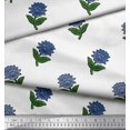 thumbnail image 3 of Soimoi Rayon Fabric Leaves & Floral Block Print Fabric by The Yard 42 Inch Wide, 3 of 3