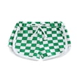thumbnail image 1 of Girl Summer Shorts Checkerboard Tie-up Elastic Waist Short Pants, 1 of 6