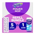thumbnail image 1 of Swiffer Power Mop Refill Pack, Tile, Laminate, Wood, Floor Cleaner, 5 Pads + 1 Fresh Solution, 1 of 12