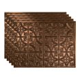 thumbnail image 1 of FASÃ„DE Traditional Style/Pattern 1 Decorative Vinyl 18in x 24in Backsplash Panel in Oil-Rubbed Bronze (5 Pack), 1 of 15