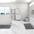 thumbnail image 4 of Vaidha Memory Foam Bath Mat 4 Set Bathroom Rugs For 4 Pcs Toilet Mats Universal Soft Comfortable Water Absorption Non-Slip Thick Machine Washable Easier To Dry Dark, 4 of 7