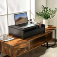 thumbnail image 3 of Gymax 2-in-1 Vanity Dresser w/ Flip-Top Mirror Tabletop Storage Box Makeup Laptop Black, 3 of 10