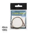 thumbnail image 1 of 2pcs/Pack Fishing Line Steel Wire Leader With Snap & Swivels Wire Leadcore Leash 40cm 18kg, 1 of 10