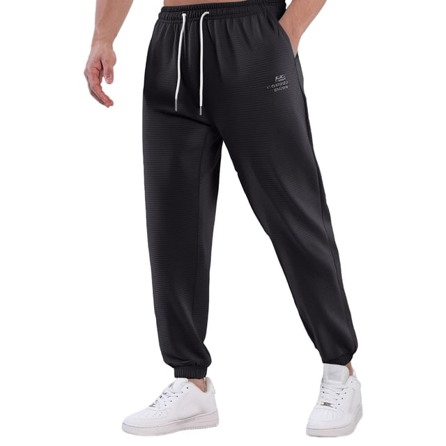 Pantalon pour Homme Été Ajusté en Maille Respirante Pantalon de Survêtement