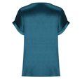 thumbnail image 3 of EQWLJWE Hauts d'Été pour Femmes Hauts pour Femmes Liquidation Mode T-Shirt d'Été pour Femme à Col Rond Uni à Manches Courtes Aguichant Blouse, 3 of 5