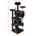 thumbnail image 4 of Yaheetech 62.5"H Cat Tree Tower with 3 Scratching Posts, Black, 4 of 11