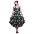 thumbnail image 1 of Bimba Floral Ladies Printed Resort Midi Drawstring Dress Spaghetti Strap Beach Wear-XXX-Large, 1 of 1